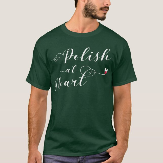 Polieren Sie am Herz-T-Shirt, Polen T-Shirt (Vorderseite)