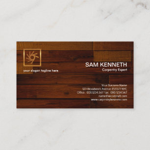 Polierlack-Bauholz-hölzerner Platten-Tischler Visitenkarte