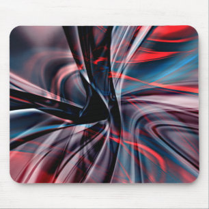 Polierte Bordeaux-Kurven, die sich in gekröntem Ro Mousepad