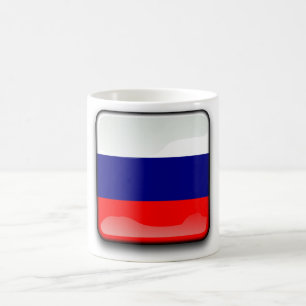 Polierte Flagge Russlands Verwandlungstasse