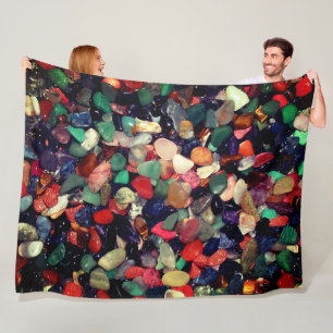 Polierte Steine Fleecedecke