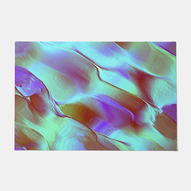 Poliertes Gestein in Chrom lila Fußmatte (Vorderseite)