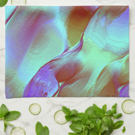 Poliertes Gestein in Chrom lila Geschirrtuch