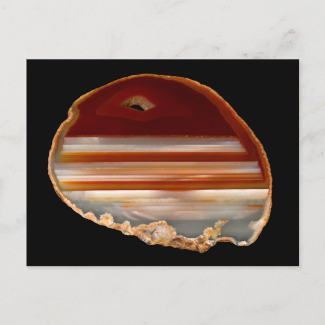 Poliertes Slice-Foto auf der schwarzen Postkarte (Vorderseite)