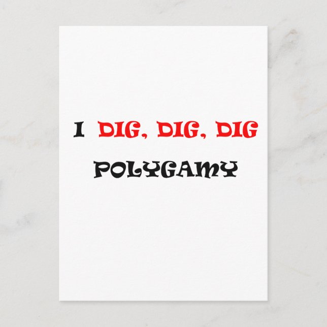 POLIGAMY POSTKARTE (Vorderseite)