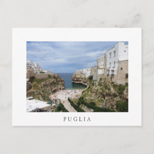 Polignano a Mare ville plage, Pouilles carte posta