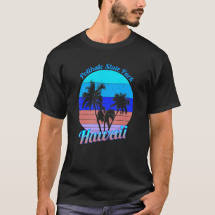 Polihale Staat Park Hawaii Retro Palmen Vacati T-Shirt