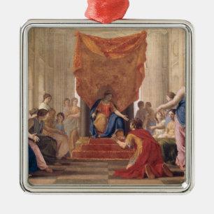Poliphilus, das vor Königin Eleuterylida knit Silbernes Ornament