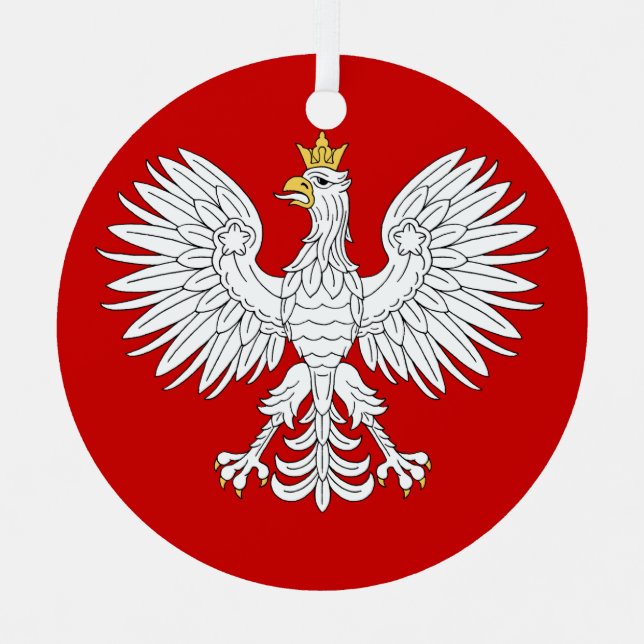 Polish Eagle Ornament Aus Metall (Vorderseite)