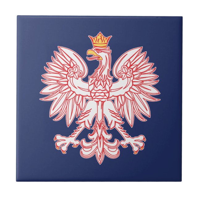 Polish Eagle Outlined In Red Fliese (Vorderseite)