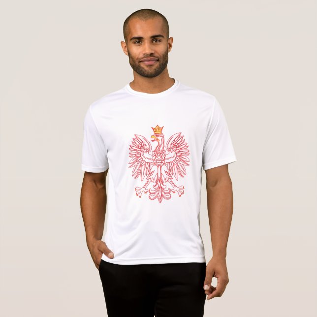 Polish Eagle Outlined In Red T-Shirt (Vorne ganz)