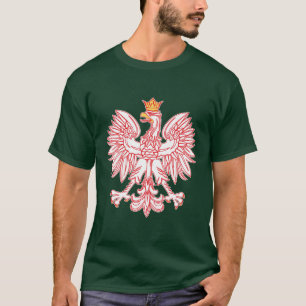 Polish Eagle Outlined In Red T-Shirt