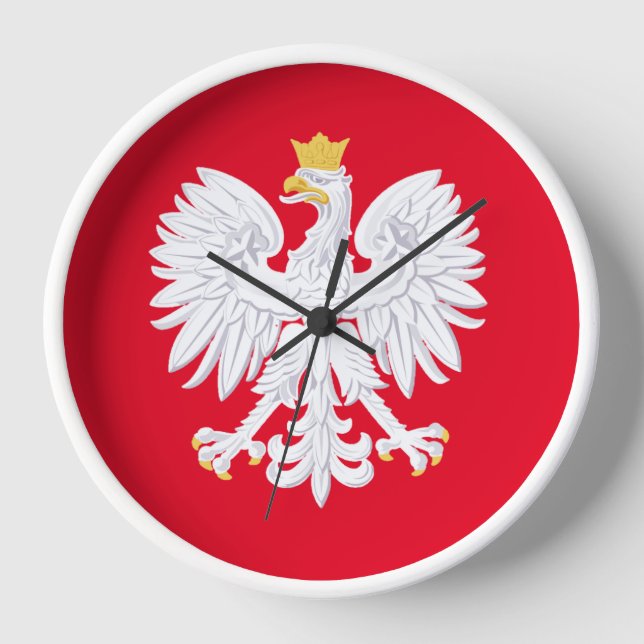 Polish Eagle Wall Clock Uhr (Vorderseite)
