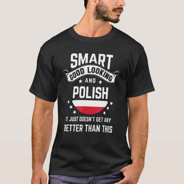 Polish Flag Native Pride  Poland Polish Roots T-Shirt (Vorderseite)