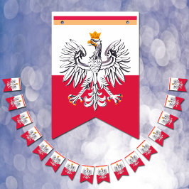 Polish Flag & Party Poland Eagle Banners /Weddings Wimpelkette