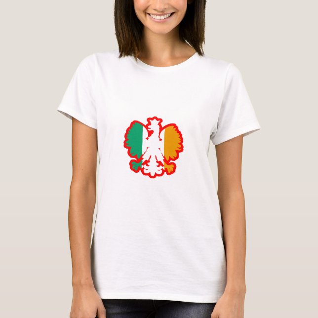 POLISH/IRISH FLAGGE T-Shirt (Vorderseite)