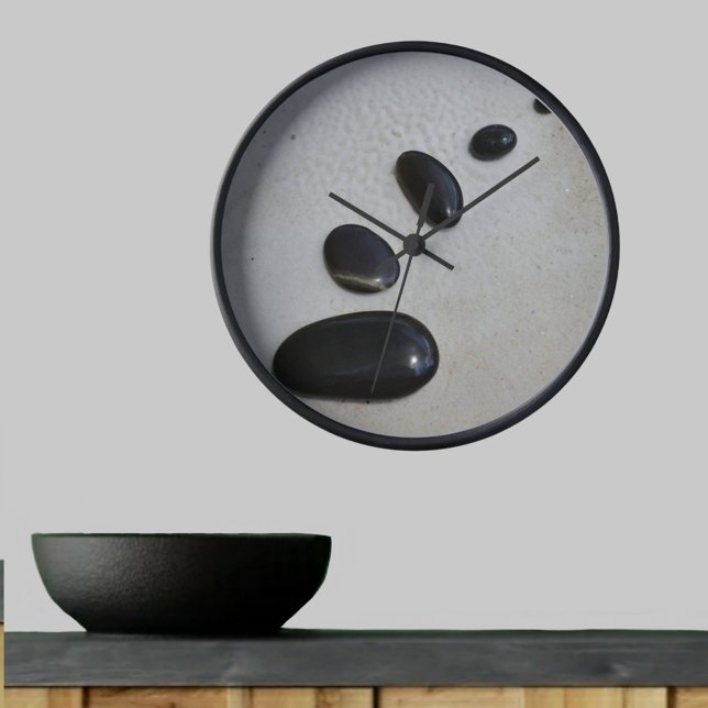 Polished Black Zen Stones Gray Uhr (Von Creator hochgeladen)