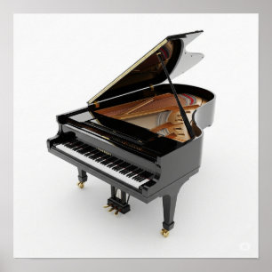 Polished Grand Piano Poster