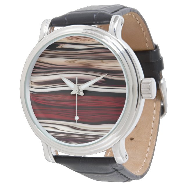 Polished Wood Watch Armbanduhr (Schrägansicht)