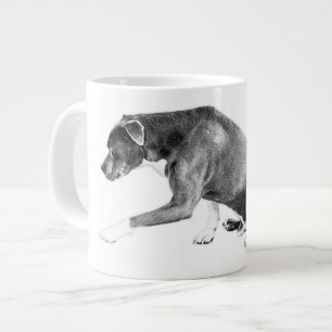 Polite Paw - Pitbull Mix Monochrome Jumbo-Tasse