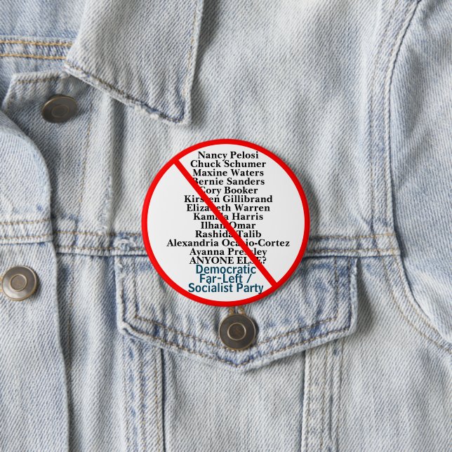 Political Anti-Democratic Far Left Socialist Party Button (Beispiel)