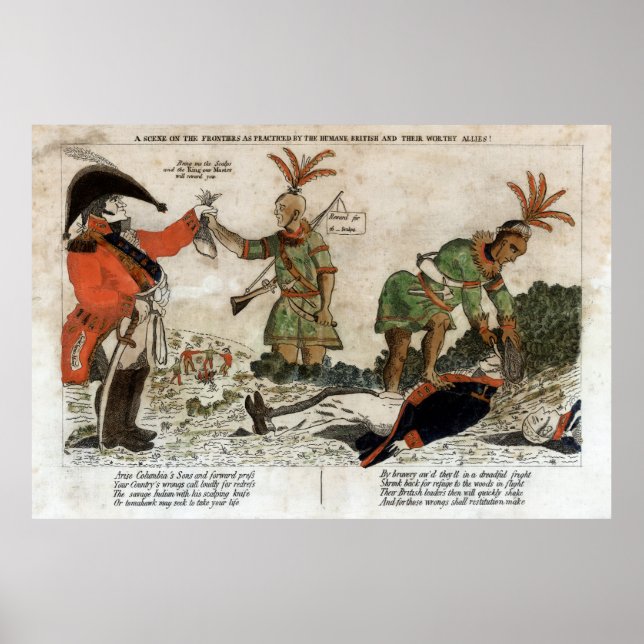 POLITICAL CARTOON WAR of 1812 Poster (Vorne)