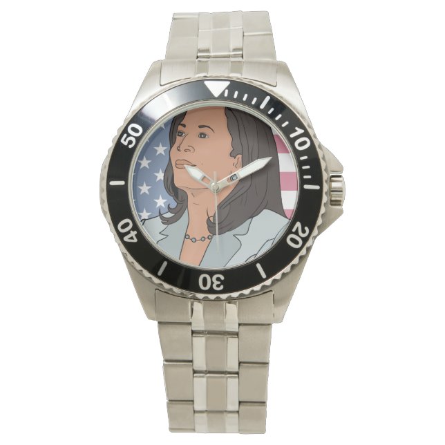 Politics Kamala Harris Armbanduhr (Vorderseite)