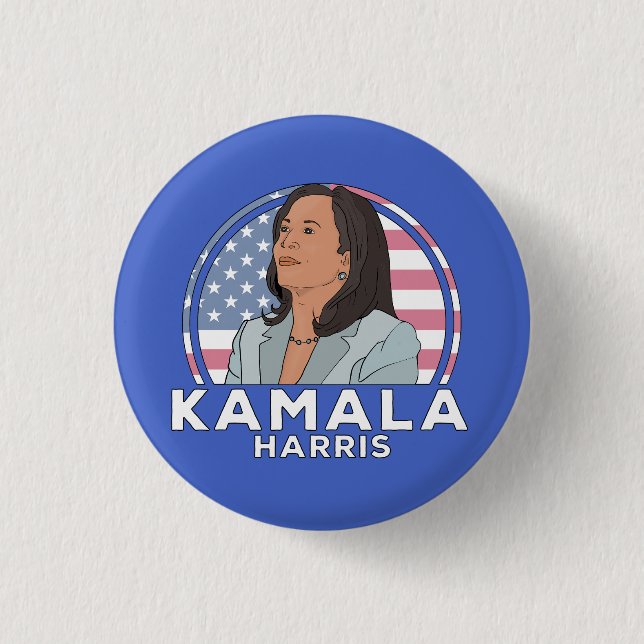 Politics Kamala Harris Button (Vorderseite)