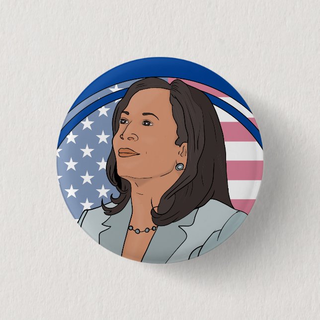 Politics Kamala Harris Button (Vorderseite)