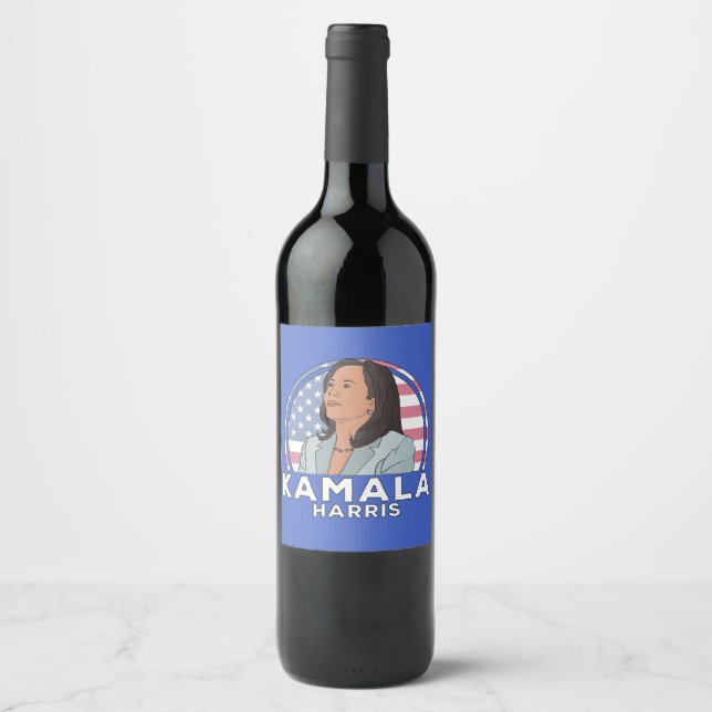 Politics Kamala Harris Weinetikett (Vorderseite)