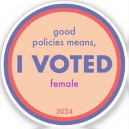 Politik, für die ich gestimmt habe Single Sticker