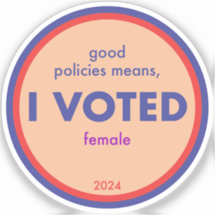 Politik, für die ich gestimmt habe Single Sticker