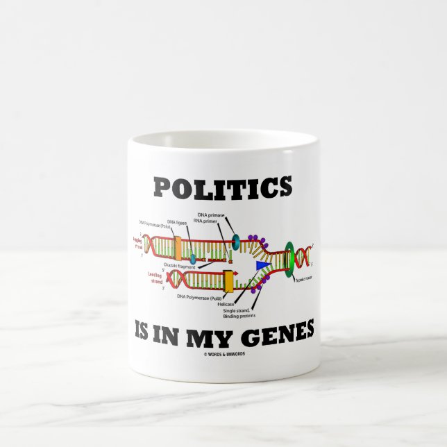 Politik liegt in meinem DNA-Spaß Kaffeetasse (Mittel)