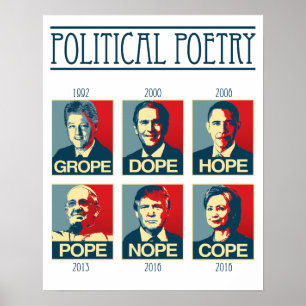Politik-Poesie-Poster - Graps Dope Hoffnung Papst Poster