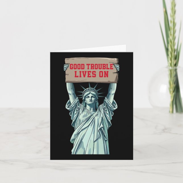 Politik Spaß Freiheitsstatue Karte (Vorderseite)