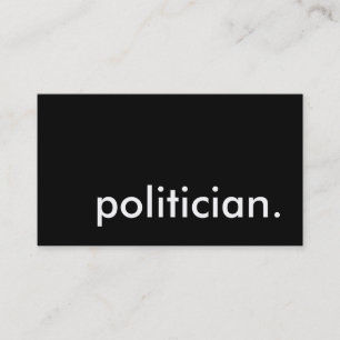 Politiker. Visitenkarte