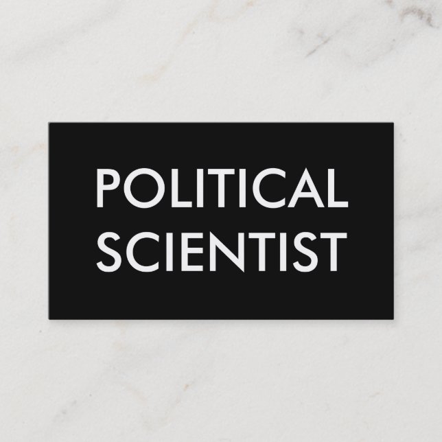 Politikwissenschaftler Visitenkarte (Vorderseite)