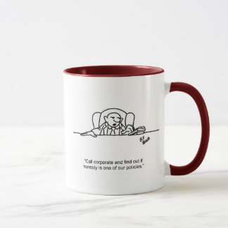 Politique d'honnêteté drôle Mug d'affaires