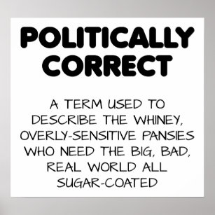 Politisch korrektes, lustiges Poster