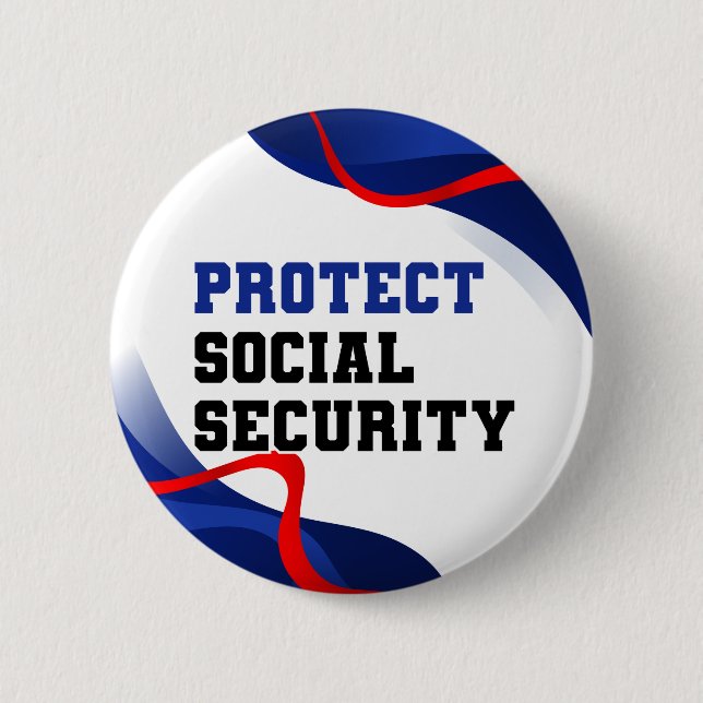 Politische Anti-Trump-Unterstützung der Sozialvers Button (Vorderseite)
