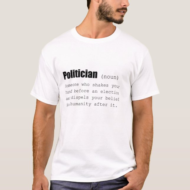 Politische Definition Funny T-Shirt (Vorderseite)