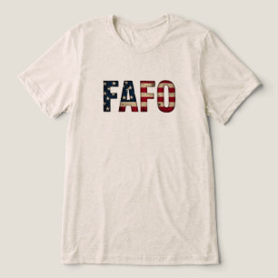 Politische Erklärung des FAFO-Flag der USA gestört Tri-Blend Shirt