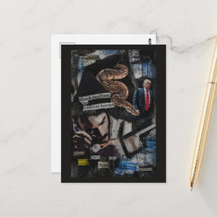 Politische Erpressung Collage Postkarte