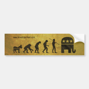 Politische Evolution Autoaufkleber