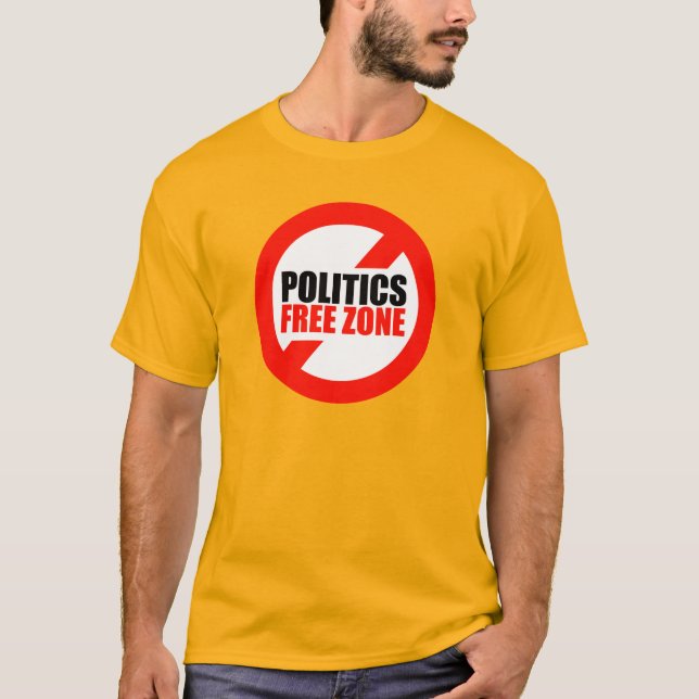 Politische Freie Zone - Symbol verboten T-Shirt (Vorderseite)