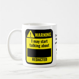 POLITISCHE FUN WitZige Personalisierte Warnung Kaffeetasse