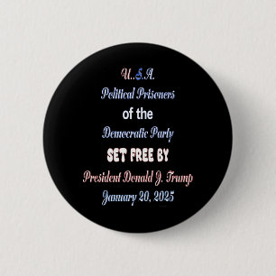 Politische Gefangene in den USA - Set frei Button