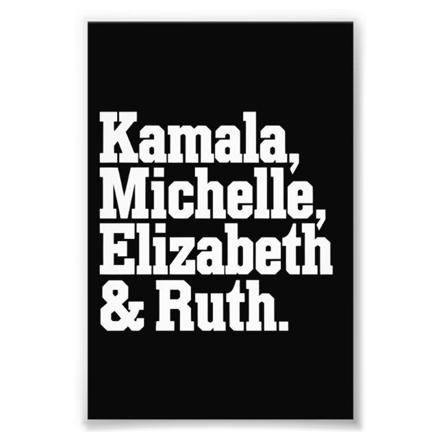 Politische Kamala Michelle Elizabeth Ruth Fotodruck (Vorne)