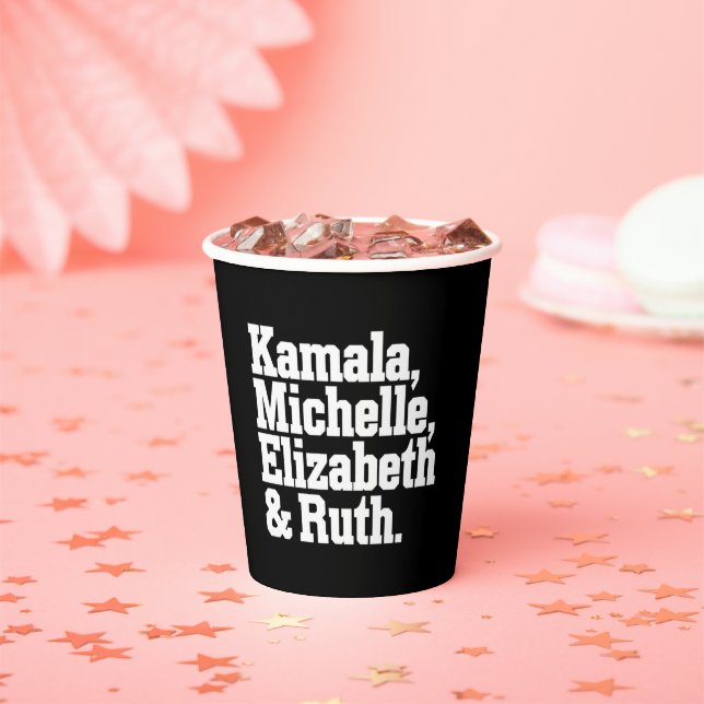 Politische Kamala Michelle Elizabeth Ruth Pappbecher (Insitu)