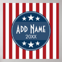 Politische Kampagne - Patriotische US Flagge